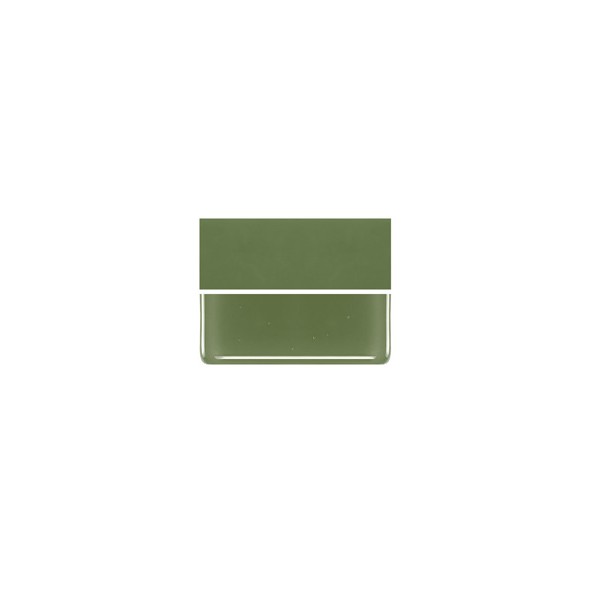 Bullseye Olive Green - Opalescent - 3mm - Fusible Glass Sheets