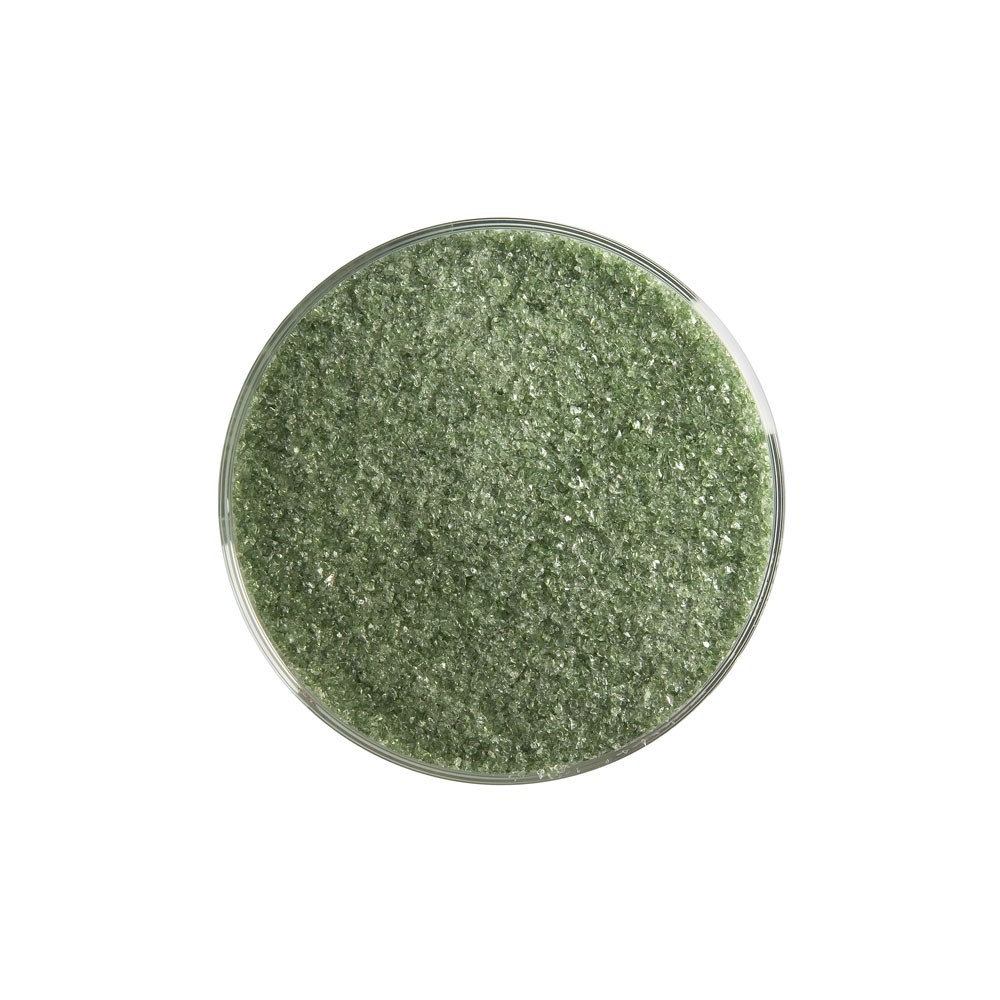 Bullseye Frit - Olive Green - Fine - 450g - Transparent