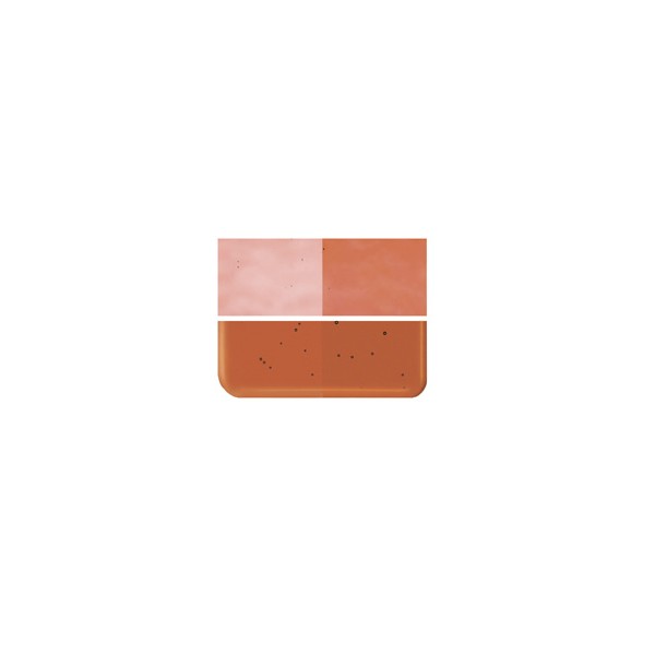 Bullseye Sunset Coral - Transparent - 3mm - Fusible Glass Sheets