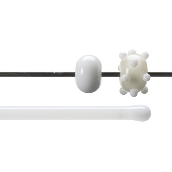 Bullseye Rods - Dense White - 4-6mm - Opalescent