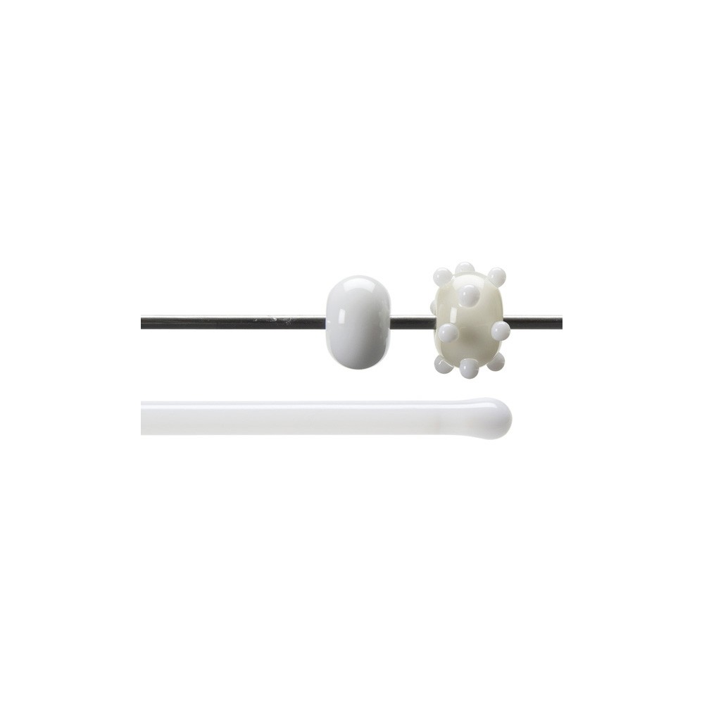 Bullseye Rods - Dense White - 4-6mm - Opalescent