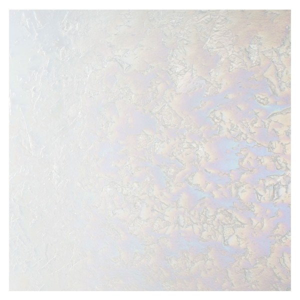 Bullseye Clear with Clear Fractures on Clear Base - Collage - Rainbow Iridescent - 3mm - Fusible Glass Sheets