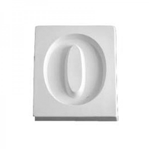 Number 0 - 12.2x10.3x1.9cm - Opening: 9.5x7.5cm - Fusing Mould
