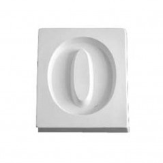 Number 0 - 12.2x10.3x1.9cm - Opening: 9.5x7.5cm - Fusing Mould