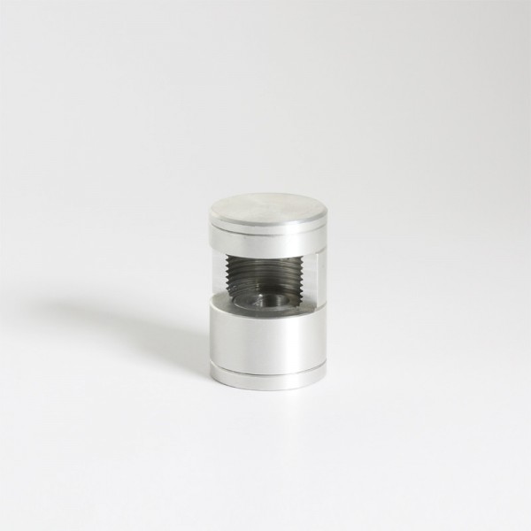 Wallfittings Aluminium - D:30mm - upto 14mm Glassthickness - 1 pc