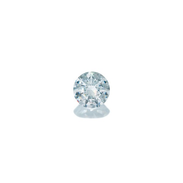 Cubic Zirconia - White - Round - 6mm - 5pcs