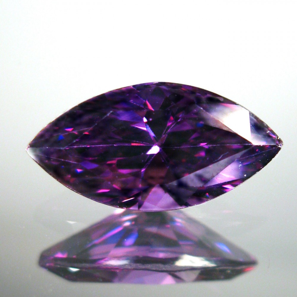 Cubic Zirconia - Amethyst - Marquise - 5x2.5mm - 5pcs