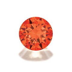 Cubic Zirconia - Orange - Round - 2mm - 10pcs