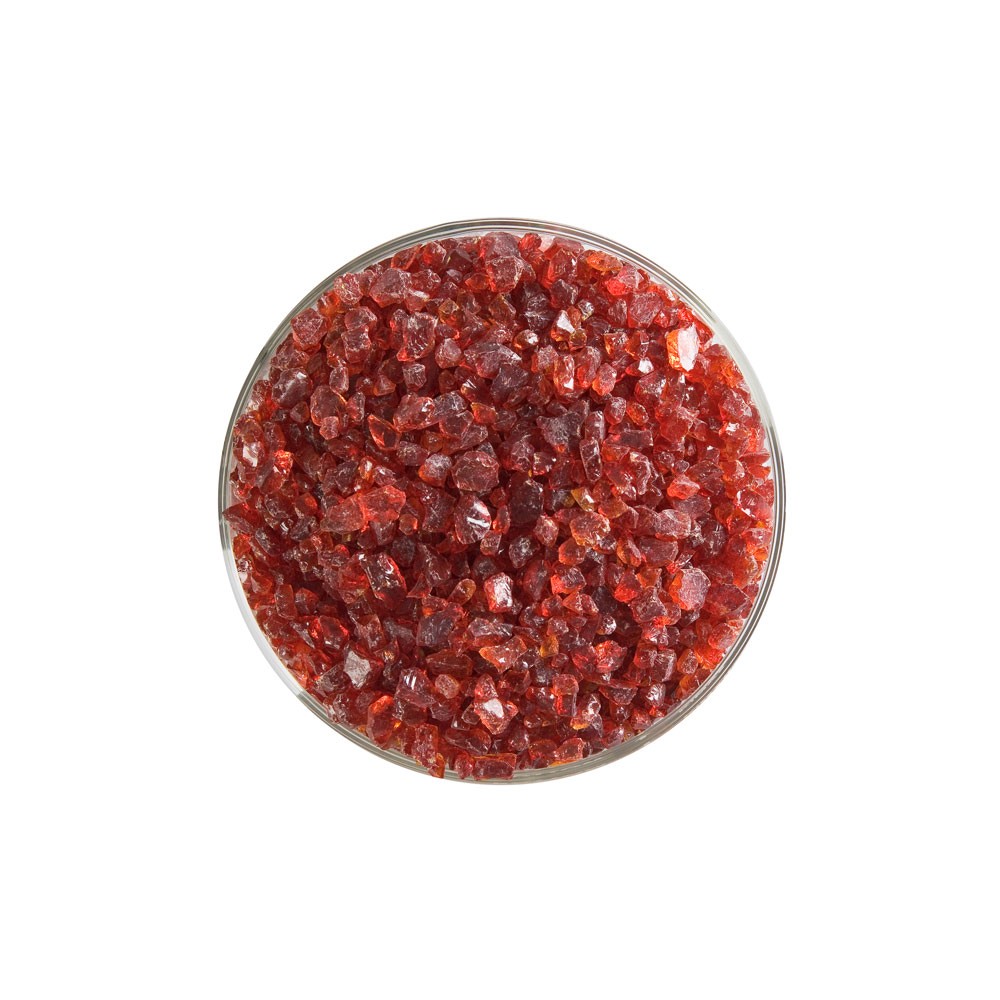 Bullseye Frit - Garnet Red - Coarse - 450g - Transparent
