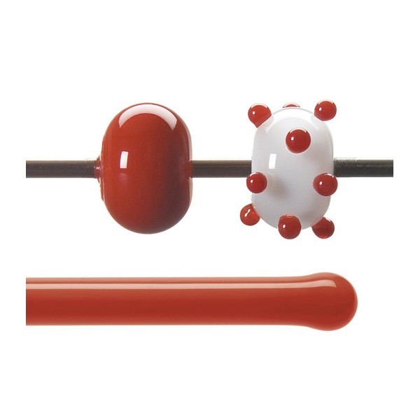 Bullseye Rods - Tomato Red - 4-6mm - Opalescent