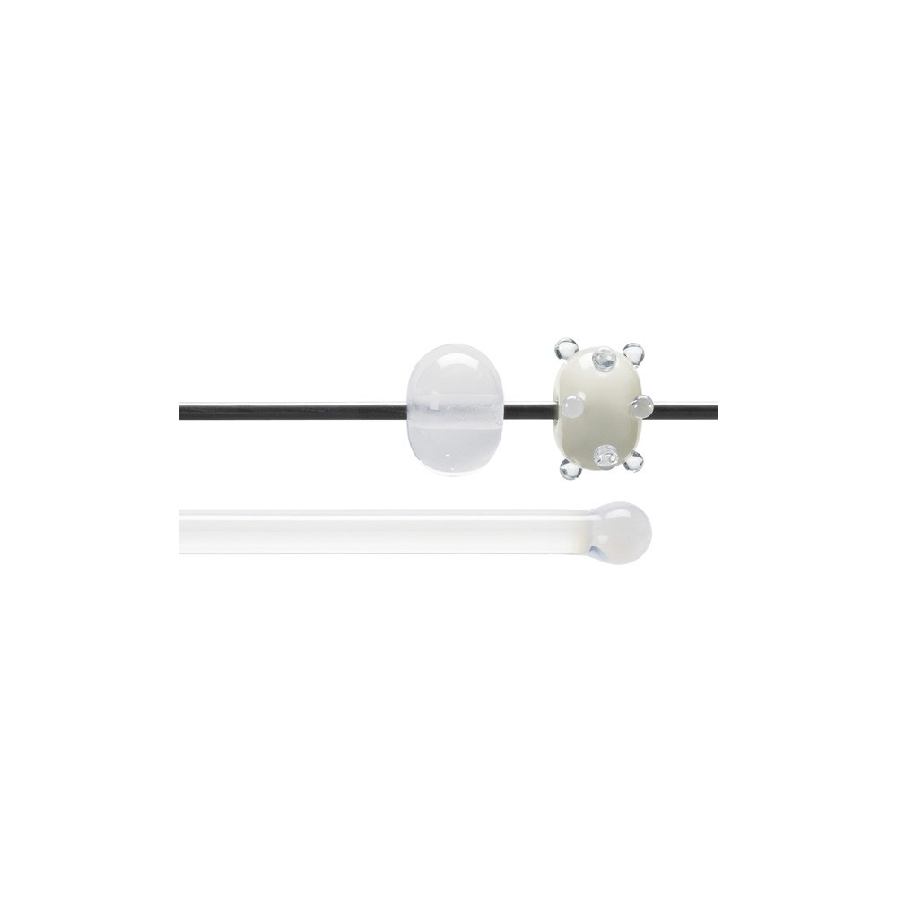 Bullseye Rods - Translucent White - 4-6mm - Opalescent