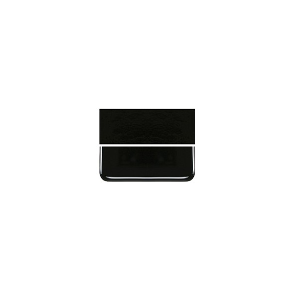 Bullseye Stiff Black - Opalescent - 2mm - Thin Rolled - Fusible Glass Sheets