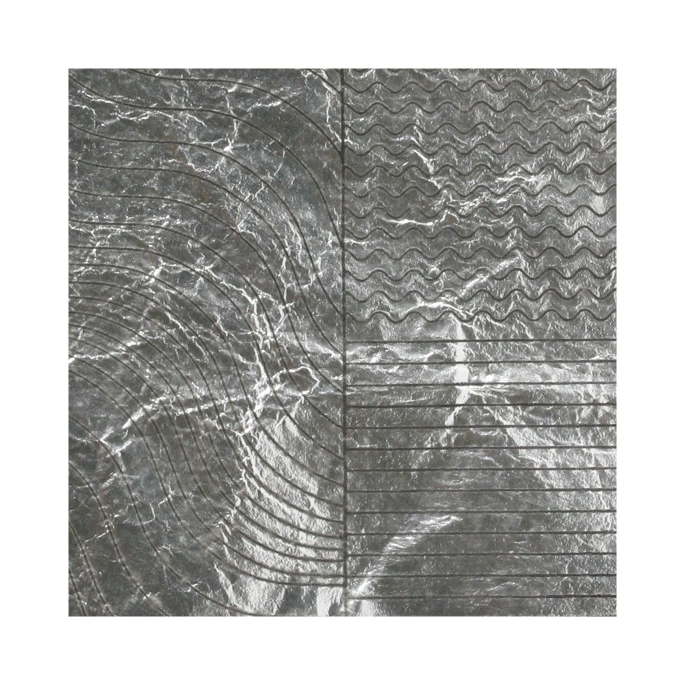 Silver Foil - Wave - 10x10cm