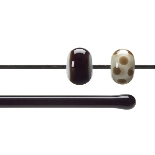 Bullseye Rods - Dark Rose Brown - 4-6mm - Transparent