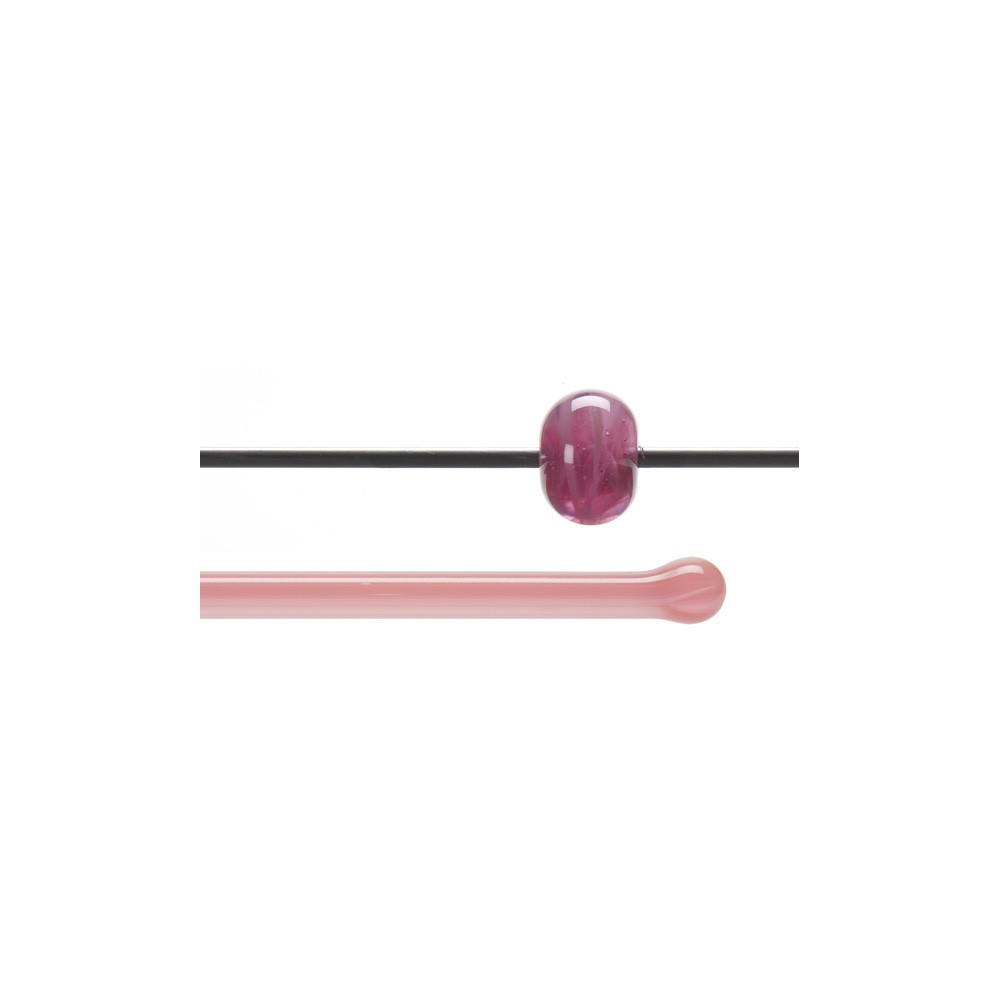 Bullseye Rods - Clear & Salmon Opal - 4-6mm - Transparent