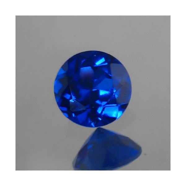 Lab Spinel - Sapphire - Round - 10mm - 1pc