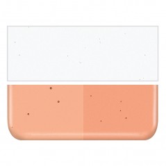 Bullseye Light Coral Striker - Transparent - 2mm - Thin Rolled - Fusible Glass Sheets