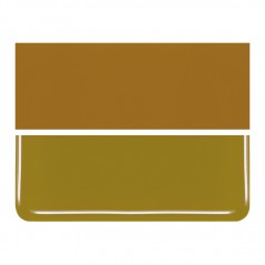 Bullseye Golden Green - Opalescent - 2mm - Thin Rolled - Fusible Glass Sheets