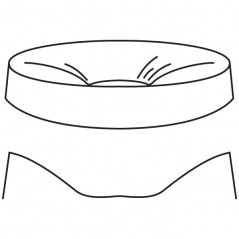 Classic - 15x2.5cm - Base: 5cm - Fusing Mould