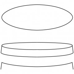 Oval Shallow - 45.9x17x3.2cm - Fusing Mould